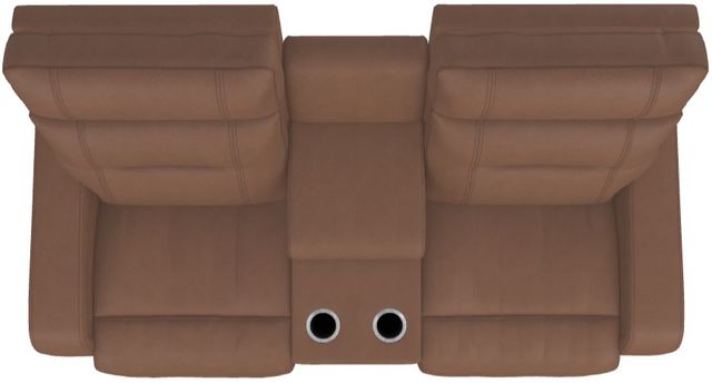La-Z-Boy® Baron Mocha Leather Manual Wall Reclining Loveseat with Console-4