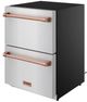 Thor Kitchen® Gordon Ramsay 24" 5.4 Cu. Ft. Stainless Steel Outdoor Under-Counter Refrigerator with Rose Gold Handle-3