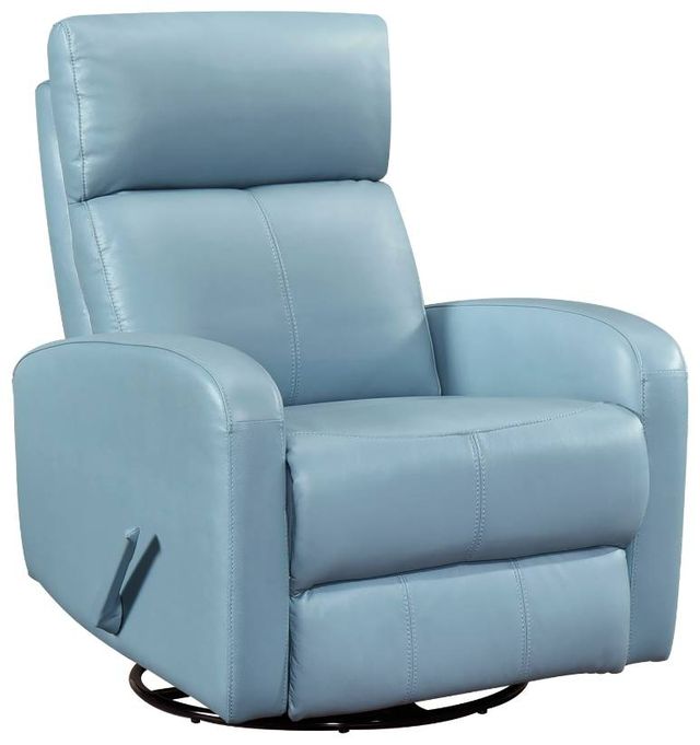 Homelegance® Sorrento Blue Manual Swivel Glider Recliner-0