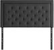 Malouf® Hennessey Charcoal King Upholstered Headboard-2