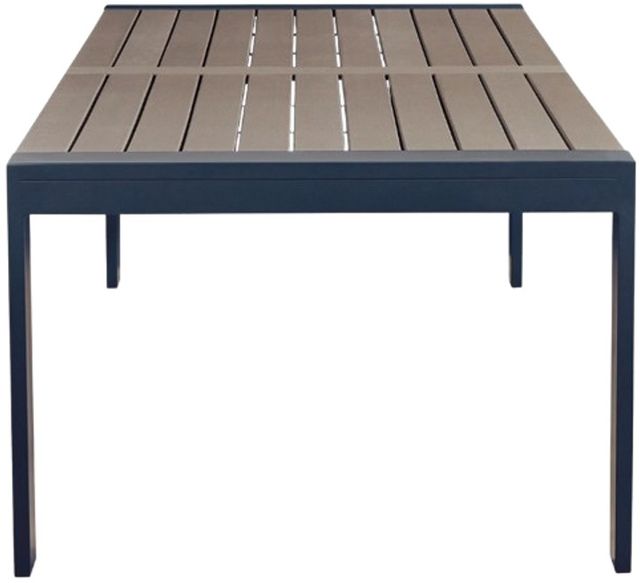 Signature Design by Ashley® Mabry Shores Driftwood Aluminum Outdoor Dining Table with Navy Blue Base-3
