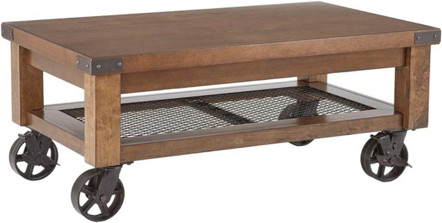 Steve Silver Co. Hailee Antique Oak Cocktail Table -1