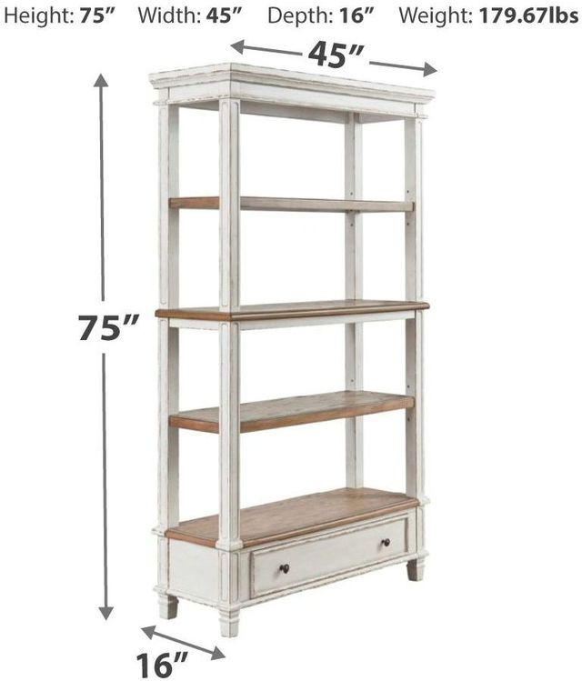Signature Design by Ashley® Realyn Brown/White Bookcase-2