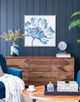 A & B Home Malone Blue/White Square Framed Floral Wall Art-5