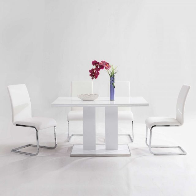Armen Living Amanda White Dining Table-2