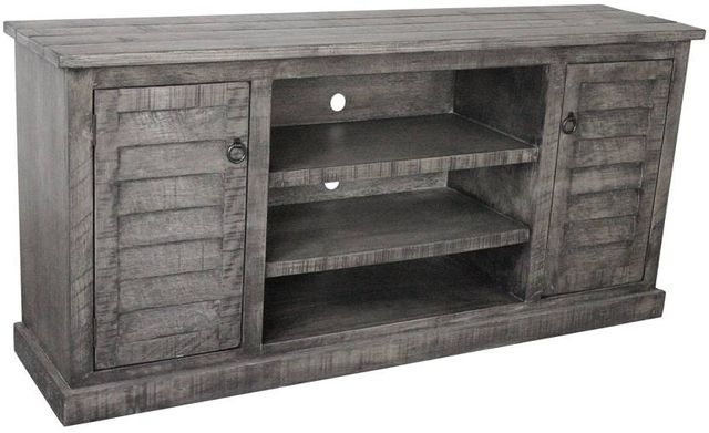 American Heartland Manufacturing Rustic Barnwood Provincial Shutter TV Stand-0