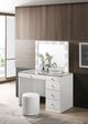 Crown Mark Morgan White Swivel Stool-1
