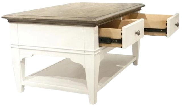 Riverside Furniture Myra Natural Small Coffee Table with Paperwhite Base-3