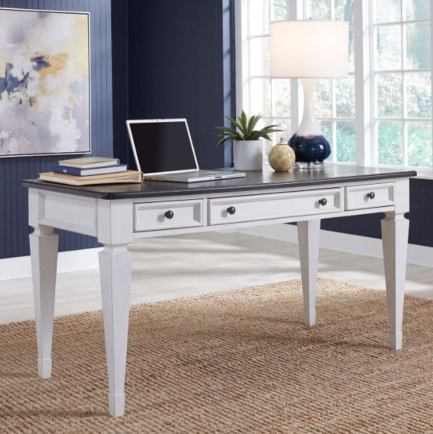 Liberty Furniture Allyson Park Charcoal/Wirebrushed White Writing Desk-1