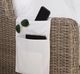 Flexsteel® Vista Natural/Warm Gray Canvas/Wicker Outdoor Loveseat-4