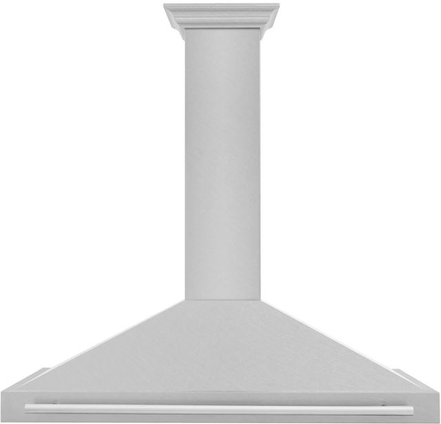 ZLINE 48" Fingerprint Resistant Satin Stainless Steel Convertible Range Hood with Stainless Steel Handle-0