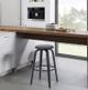 Armen Living Harbor Gray 30" Backless Swivel Bar Stool-3