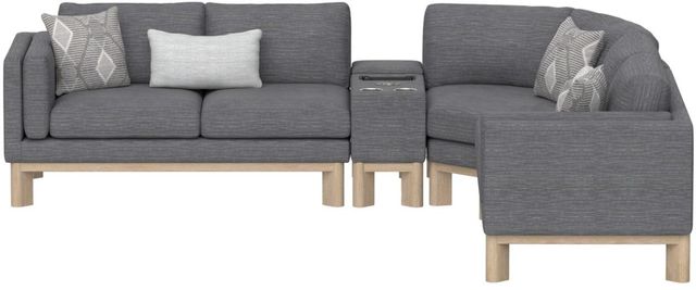 Emerald Home Maeve 4-Piece Gray Console Sectional-3