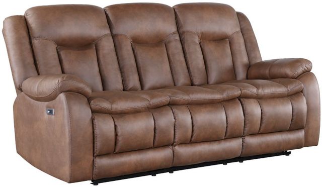 New Classic® Home Furnishings Morello 3-Piece Brown Curved Power Reclining Sectional-2