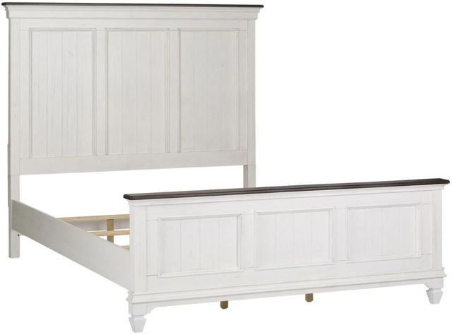 Liberty Furniture Allyson Park 4-Piece Charcoal/Wirebrushed White King Panel Bedroom Set-2