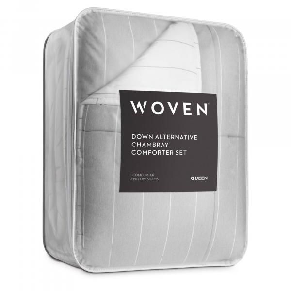 Malouf® Woven™ Chambray Flint King Comforter Set-2