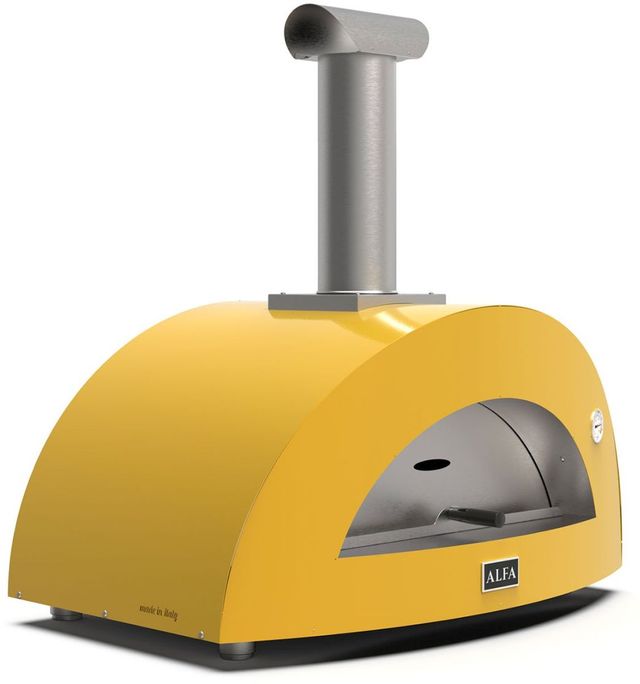 Alfa Moderno 3 Pizze 43" Fire Yellow Wood Pizza Oven-1