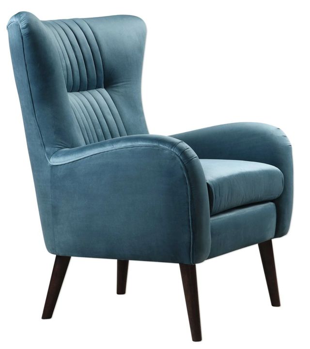 Uttermost® Dax Teal Blue Accent Chair-0