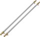 Bertazzoni Heritage Series 2-Piece Stainless Steel Range Style Refrigerator Handle Kit with Gold Accents-0
