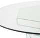 Michael Amini® Montreal™ Glass Top Dining Table with Mirrored Base-4