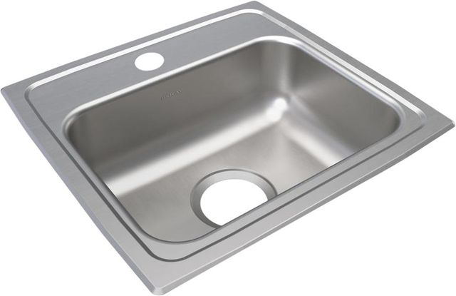 Elkay Lustertone® Classic Lustrous Satin 17" x 16" x 5-1/2" OS4-Hole Single Bowl Drop-In ADA Sink-0