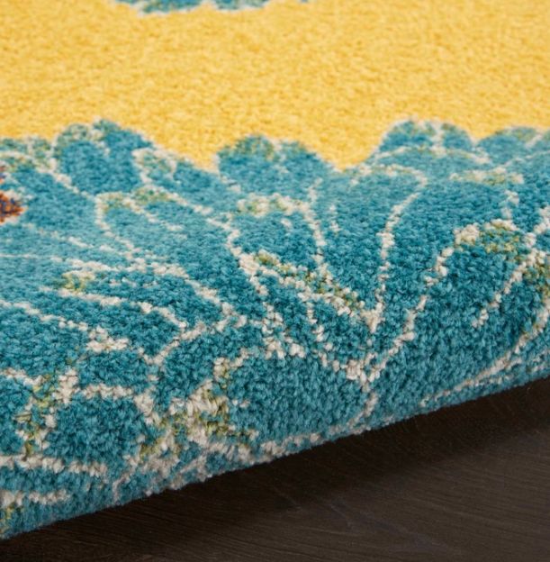 Nourison Home™ Allur Yellow Multicolor 5'x7' Style 4 Area Rug-3