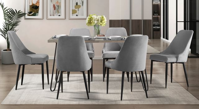 Mazin Furniture Carrie Keene Grey Dining Side Chair-2