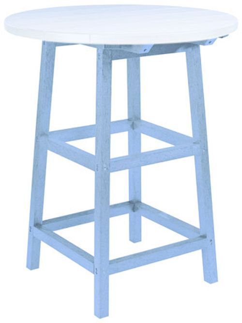C R Plastic Generation Line Sky Blue Pub Table-0