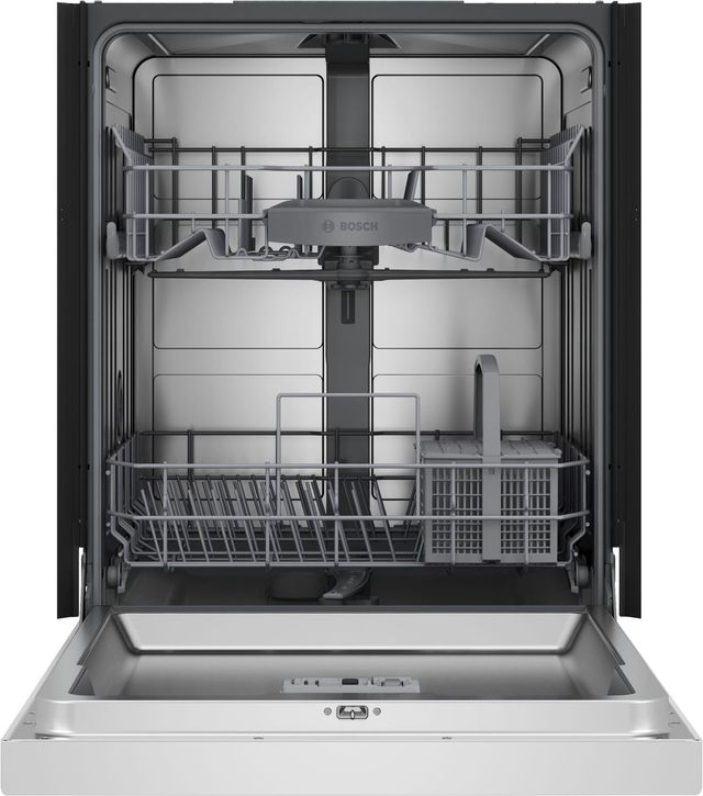 Bosch® 100 Series 24'' White Front Control Built-In Dishwasher-1
