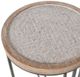 StyleCraft Ryder 2-Piece Beige Nested Round Table Set with Stainless Steel Base-2