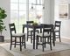 Elements International Garcia 5-Piece Black Dining Set-1