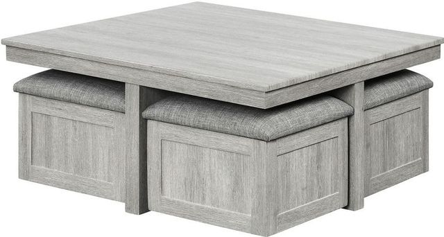Elements International Uster 5-Piece Gray Coffee Table Set-0
