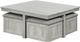 Elements International Uster 5-Piece Gray Coffee Table Set-0