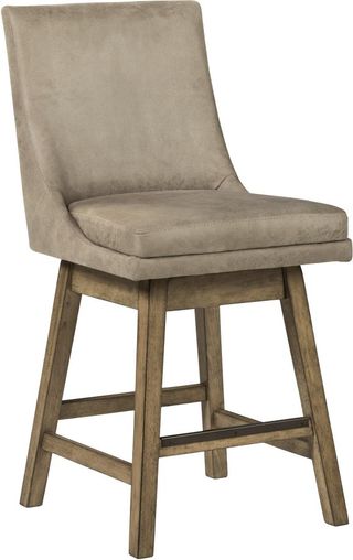 Signature Design by Ashley® Tallenger Beige Upholstered Swivel Bar Stool 