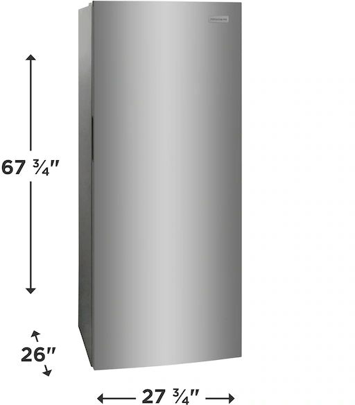 Frigidaire® 28" 13 Cu. Ft. Fingerprint-Resistant Stainless Steel Look Upright Freezer-2