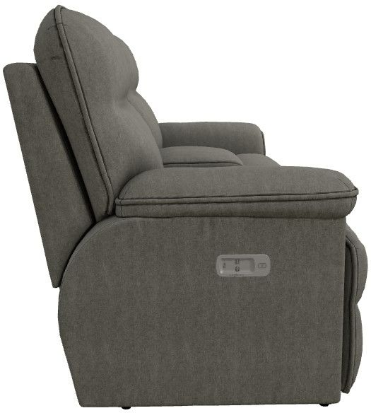 La-Z-Boy® Jay Flannel Power Reclining Loveseat with Console and Headrest-2