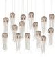 Currey & Company Medusa Nickel/Silver Rectangular Multi-Drop Pendant Lighting-0