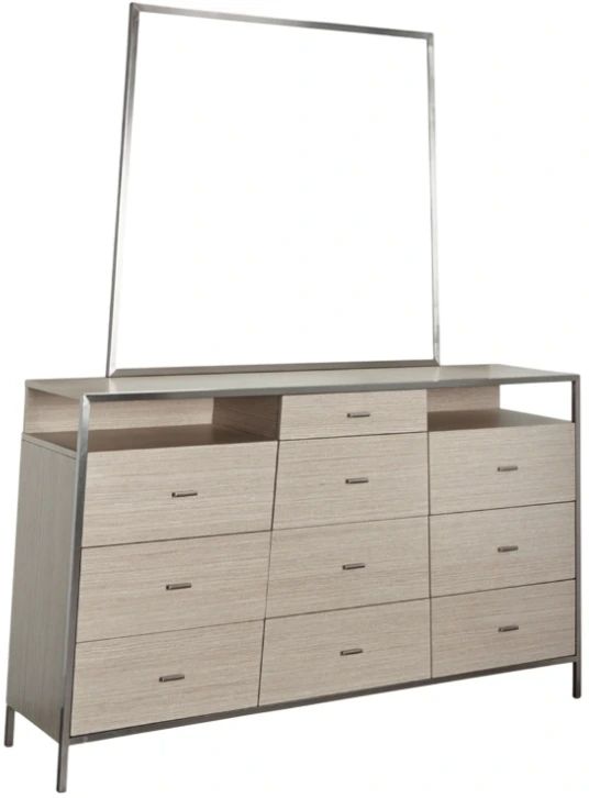 Michael Amini® Silverlake Village Washed Oak Dresser and Mirror-0