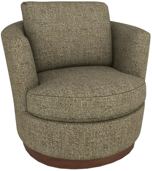 Best® Home Furnishings Customizable Tina Swivel Chair with Dark Walnut Legs-0
