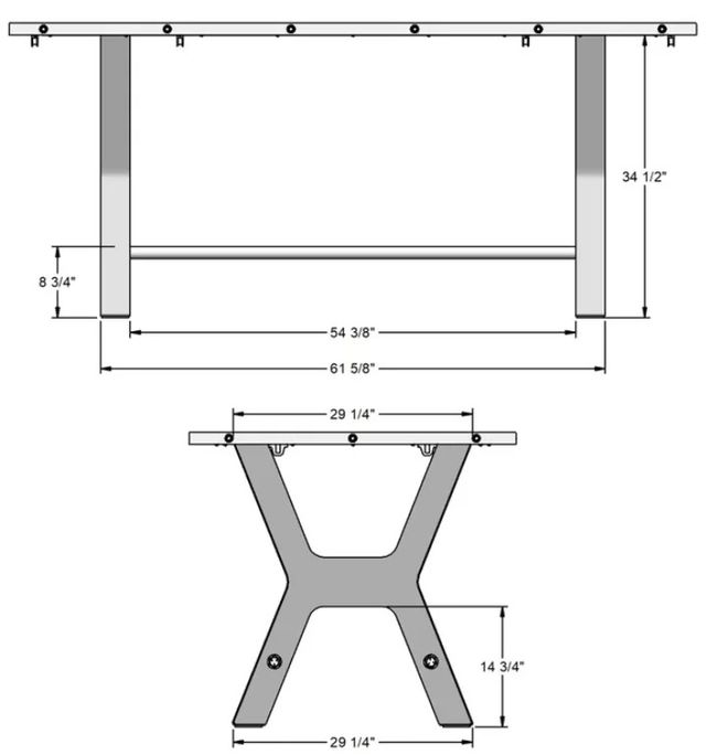 Amisco Customizable Parade Counter Height Dining Table-2