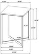 Coaster® Tobin White End Table with Black Base-3