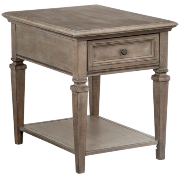 Magnussen Home® Lancaster Dovetail Gray Rectangular End Table-0