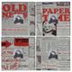 A & B Home 4-Piece Multicolored 7" Newspaper Print Photo Frame-0