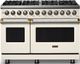 Viking® 5 Series 48" Pure White Pro Style Dual Fuel (LP) Range with Brushed Brass Trim-0