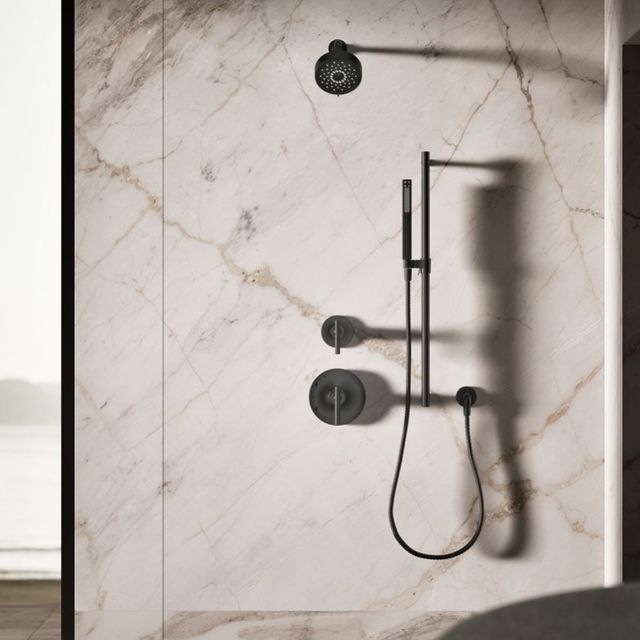 KOHLER® Shift®+ Matte Black 1.75 GPM Square 2-Function Handshower-2