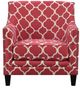 Elements International Dinah Patio Red Accent Chair-0