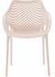 Meridian Furniture Mykonos Pink Plastic Outdoor Patio Dining Chair-1