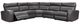 Signature Design by Ashley® Samperstone 5-Piece Gray L-Shape Power Reclining Sectional-1