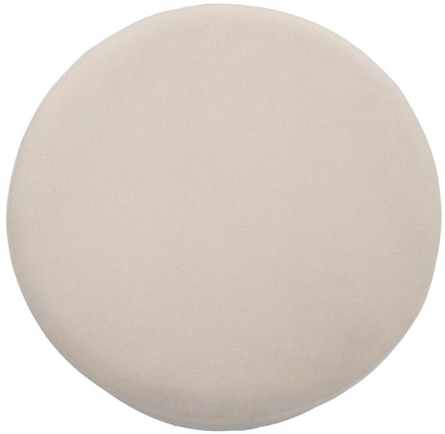 Flexsteel® Lyra Ivory Fabric Pouf Ottoman-3