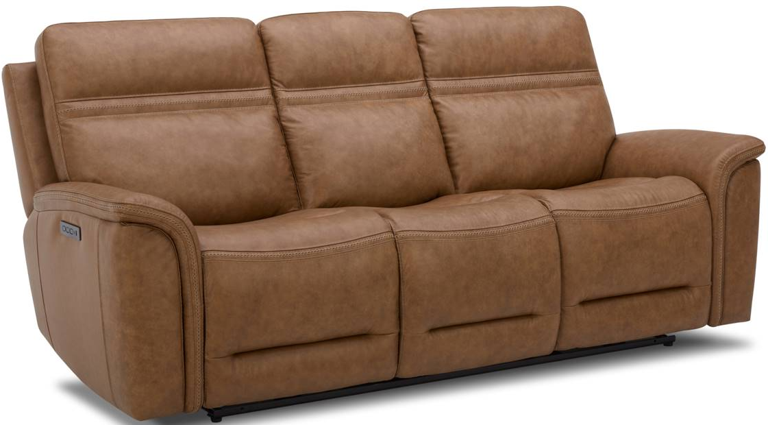 Liberty Furniture Cooper Camel Leather Triple Zero Gravity Power Reclining Sofa Appliance Center of Toledo Toledo OH